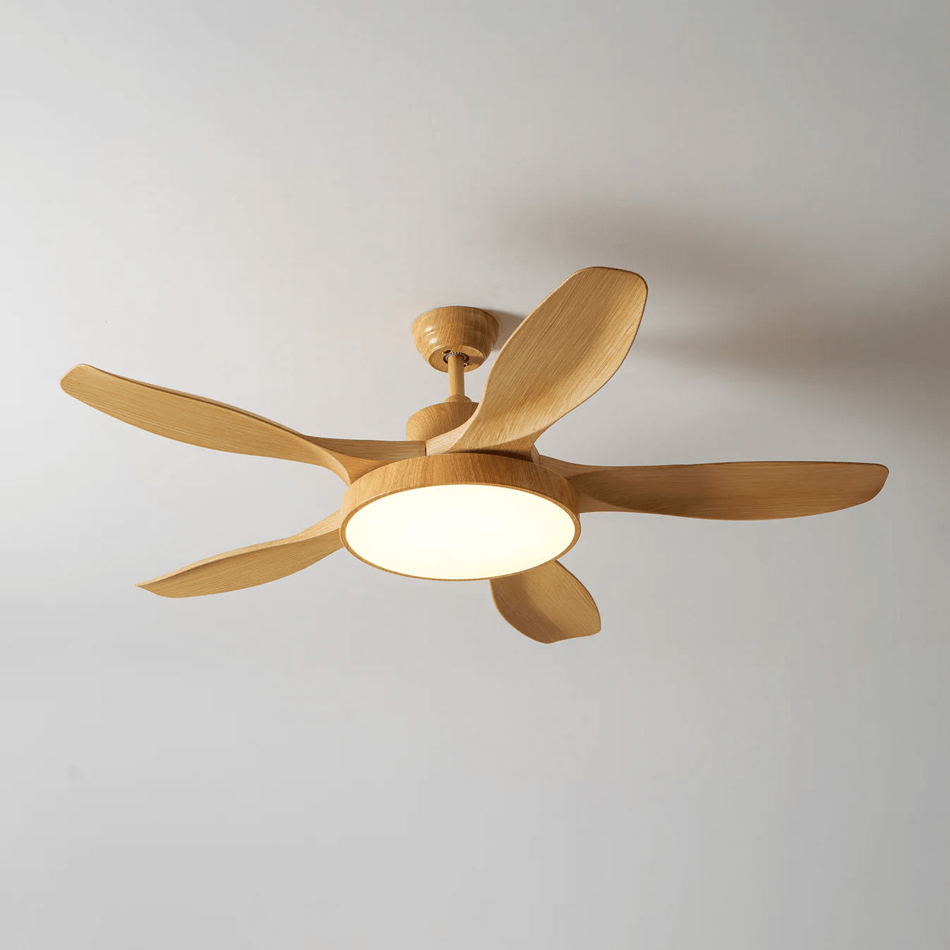 Design Plafondventilator met Geïntegreerde Verlichting StillWind – 132 cm Bladwijdte – Hout-Look ABS Bladen – LED – Afstandsbediening – 6 Snelheden | Sansoti