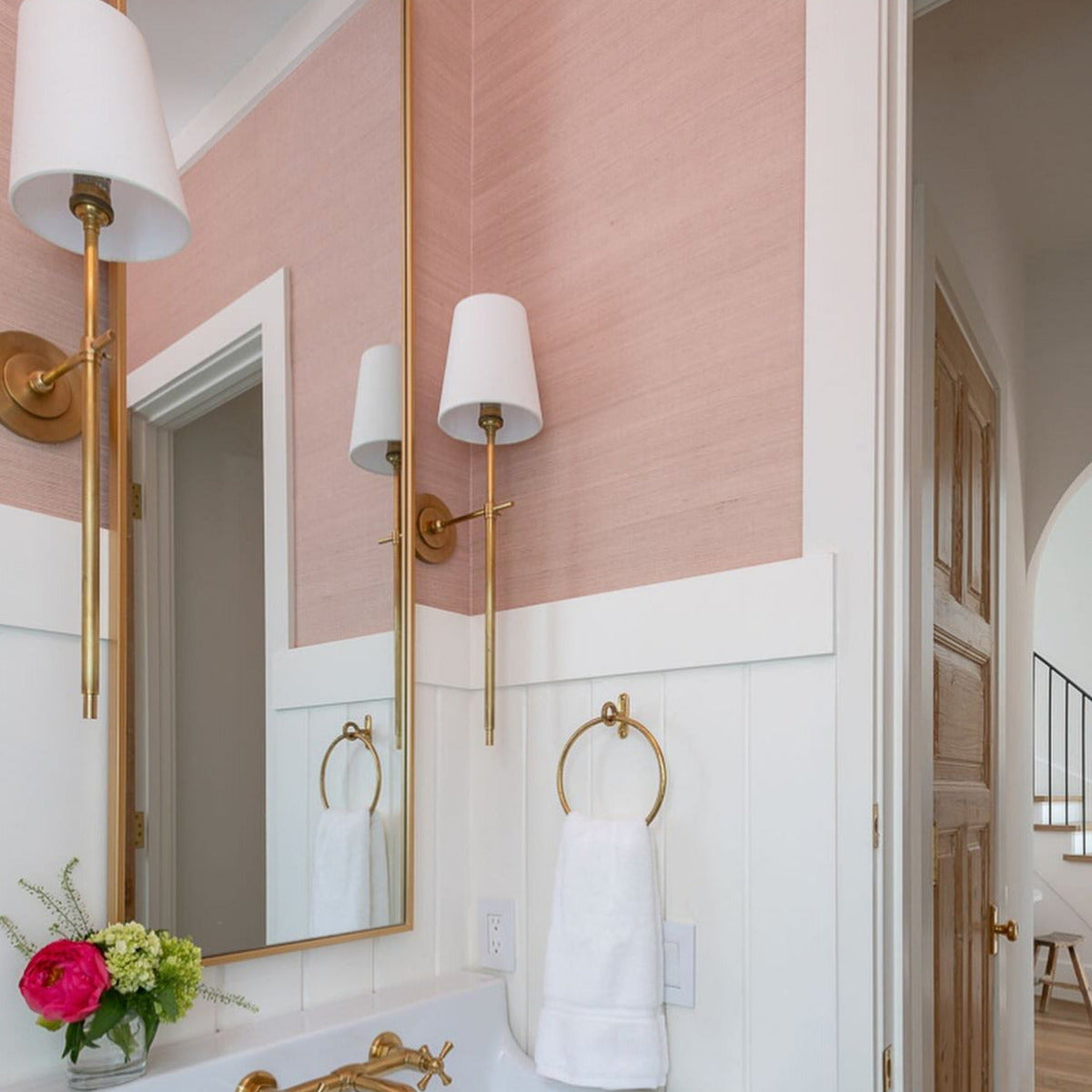 Wandleuchte Messing Stoff Leinen Konischer Schirm Klassisches Design Wohnzimmer Schlafzimmer Esszimmer Warmes Stimmungslicht | Sansoti