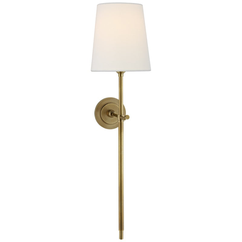 Wandleuchte Messing Stoff Leinen Konischer Schirm Klassisches Design Wohnzimmer Schlafzimmer Esszimmer Warmes Stimmungslicht | Sansoti