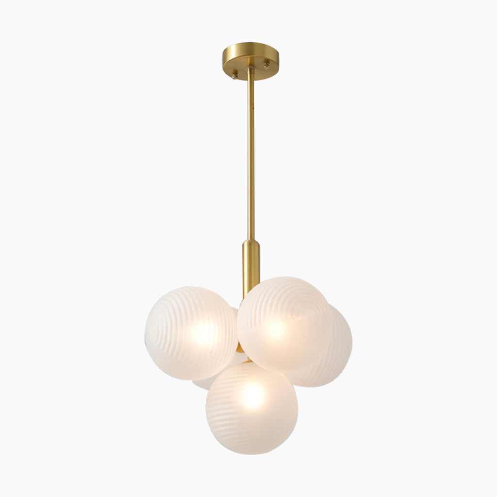 Szklany żyrandol z bąbelkami w kształcie kiści winogron, designerska lampa wisząca LED do salonu i jadalni, nowoczesne oświetlenie sufitowe, lampy nastrojowe | Sansoti