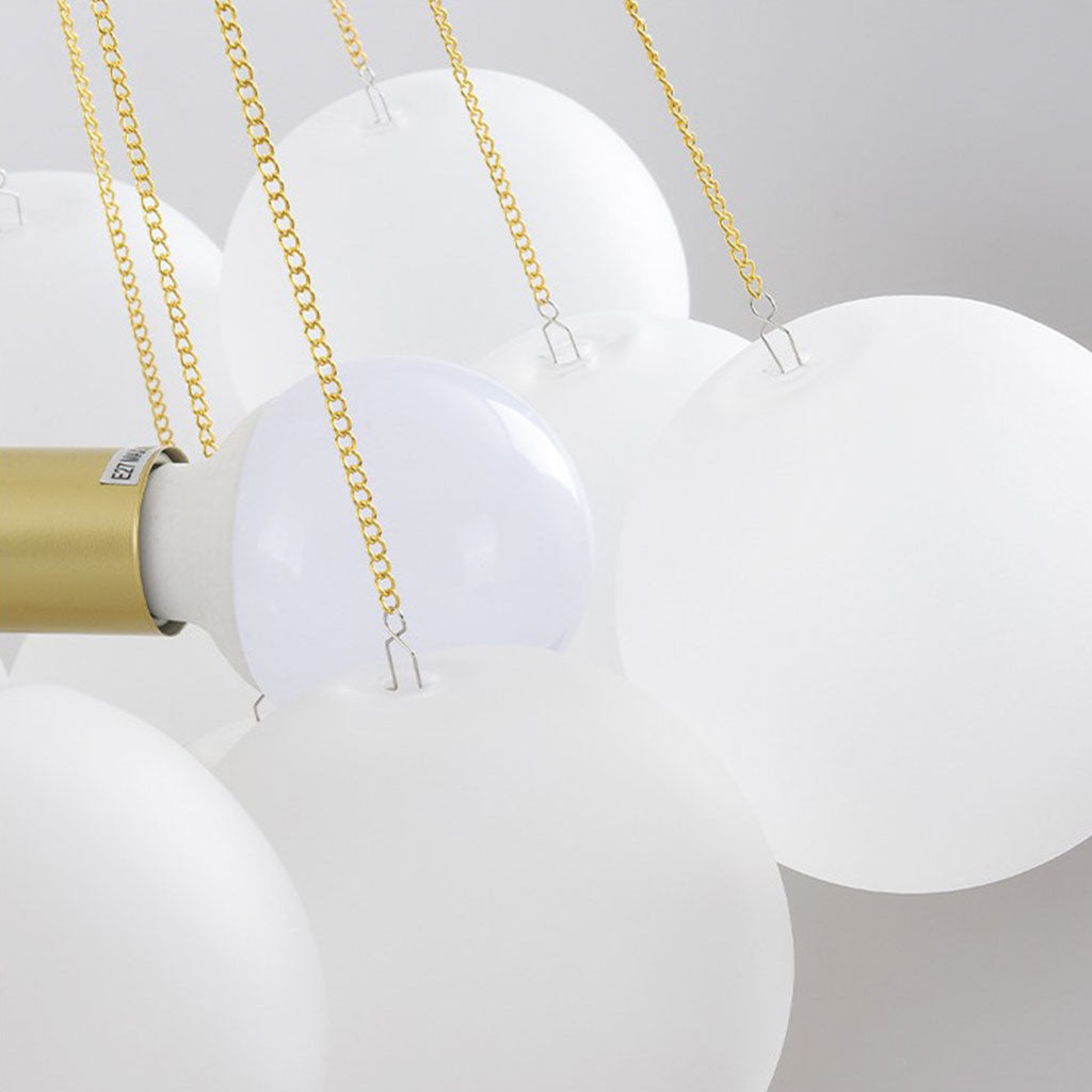 Glaskugel-Hängeleuchte mit Metallkette Schwarz Gold Verstellbare LED-Pendelleuchte Esszimmer Schlafzimmer | Sansoti
