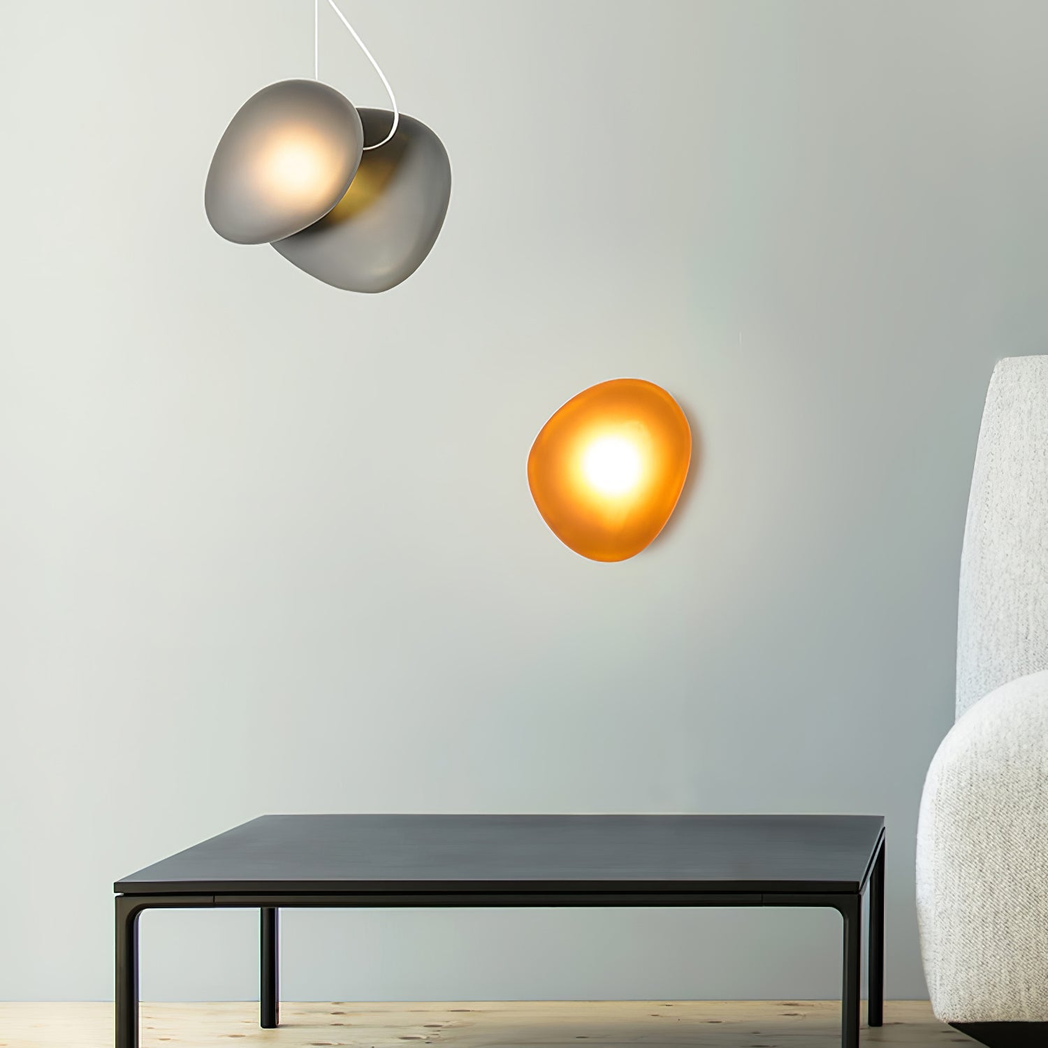 Glazen Wandlamp met Handgeblazen Bubble-Glas – Sculptuur Verlichting Scandinavisch Design – Verkrijgbaar in 4 Unieke Modellen & 4 Kleuren | Sansoti