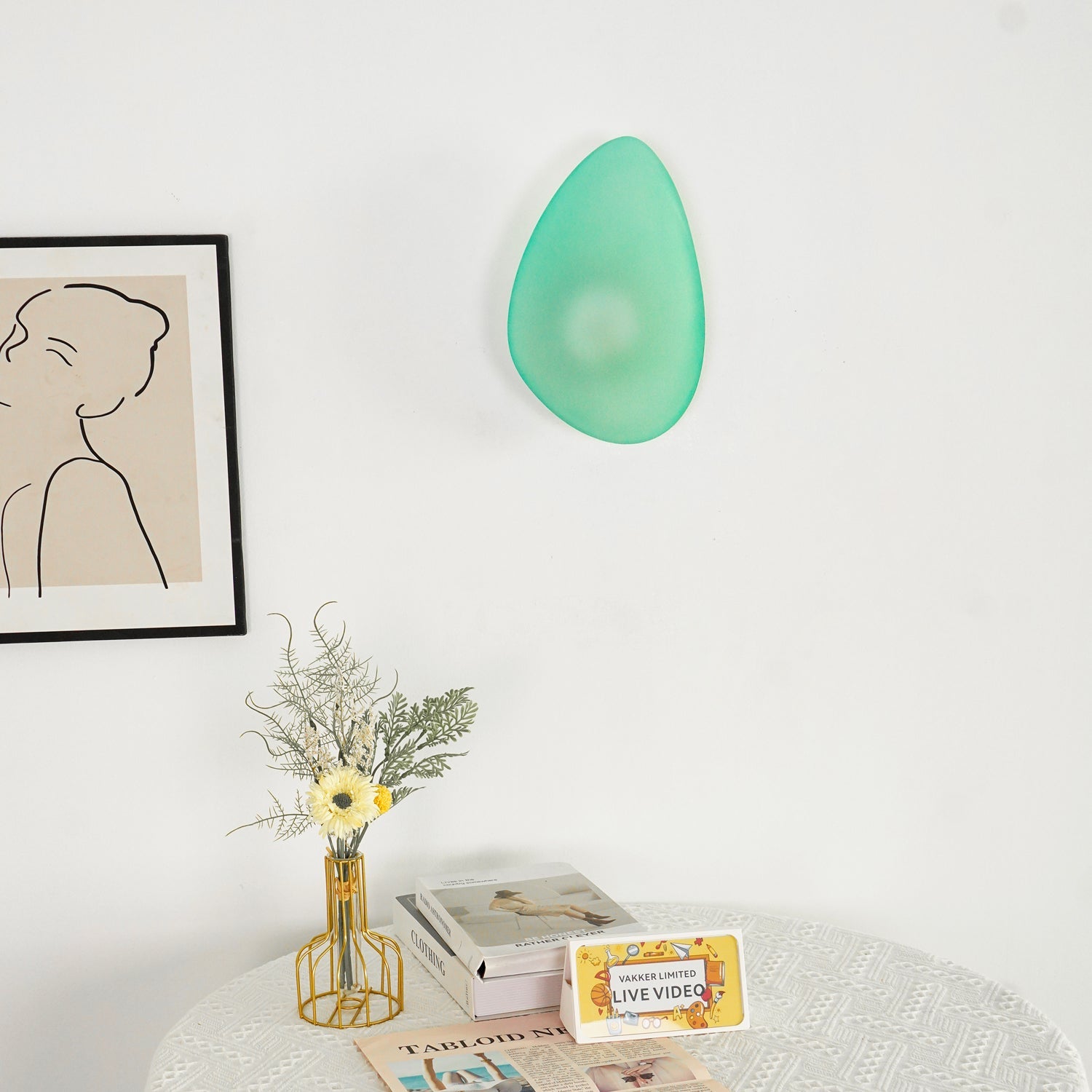 Glazen Wandlamp met Handgeblazen Bubble-Glas – Sculptuur Verlichting Scandinavisch Design – Verkrijgbaar in 4 Unieke Modellen & 4 Kleuren | Sansoti