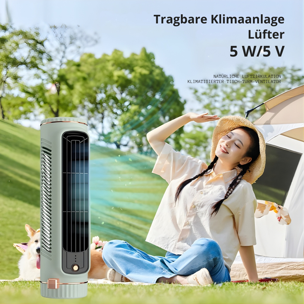 Tower Fan Bladeless Design USB Table Fan with 60° Oscillation for Desk and Office | Sansoti