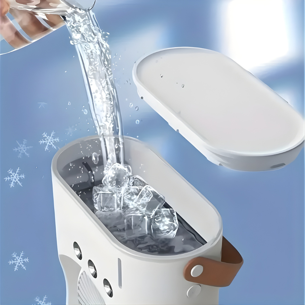 Portable USB Fan with Dual Heads and Mist Function for Home and Office | Sansoti