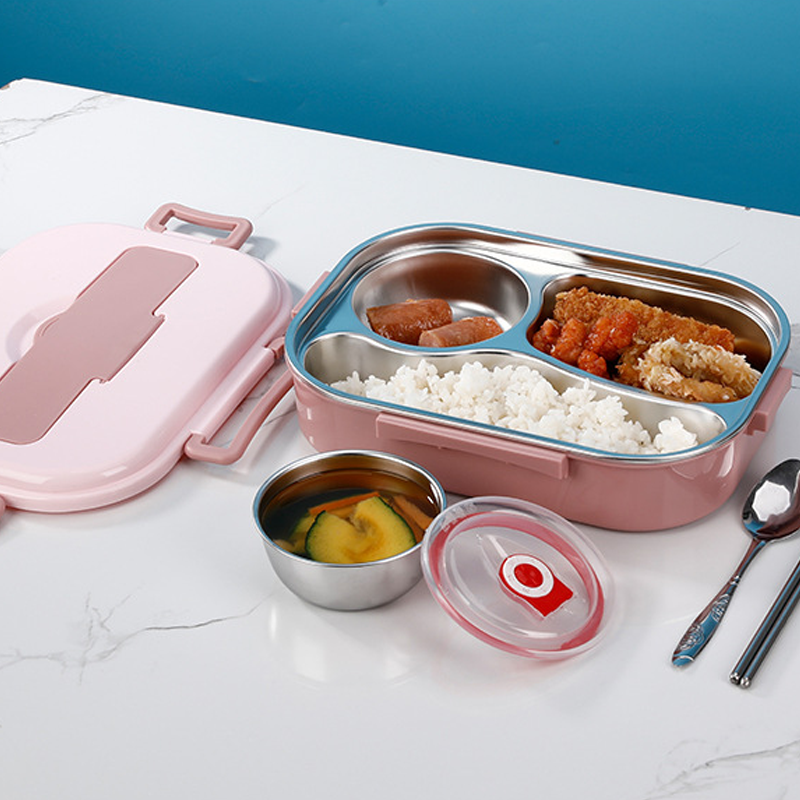 Boîte repas isotherme en acier inoxydable – Bentobox compartimentée – Étanche et isolante pour le travail, l’école et les pique-niques | Sansoti