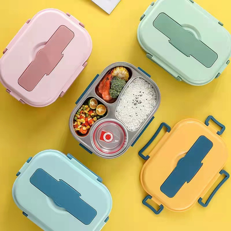 Boîte repas isotherme en acier inoxydable – Bentobox compartimentée – Étanche et isolante pour le travail, l’école et les pique-niques | Sansoti