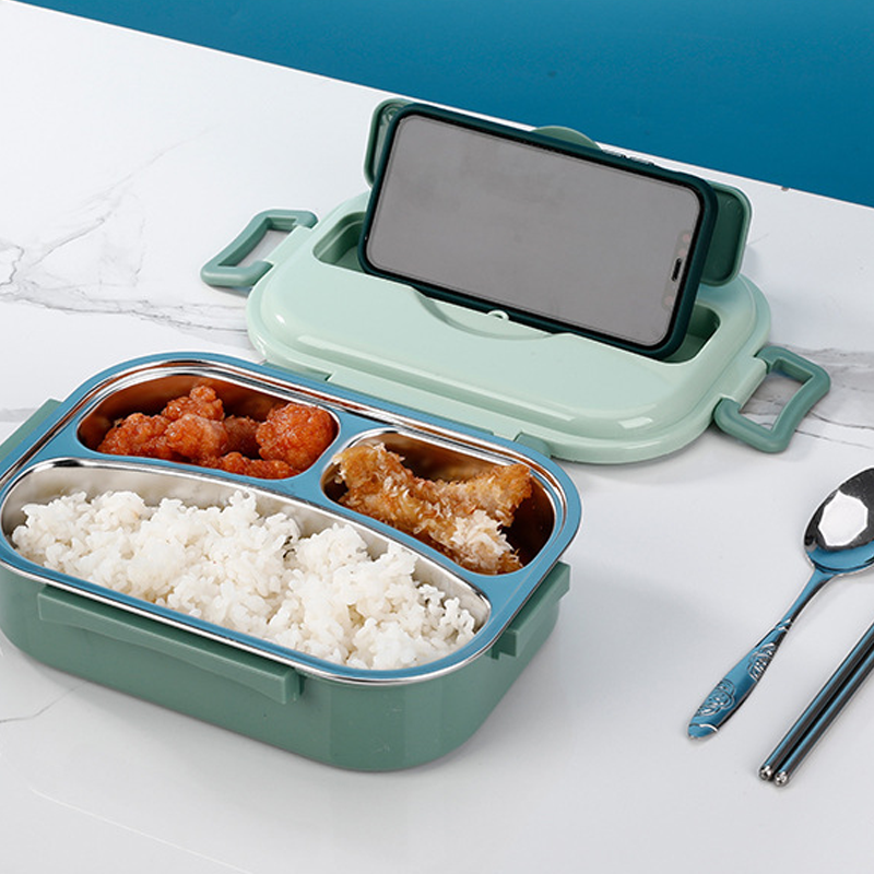 Boîte repas isotherme en acier inoxydable – Bentobox compartimentée – Étanche et isolante pour le travail, l’école et les pique-niques | Sansoti
