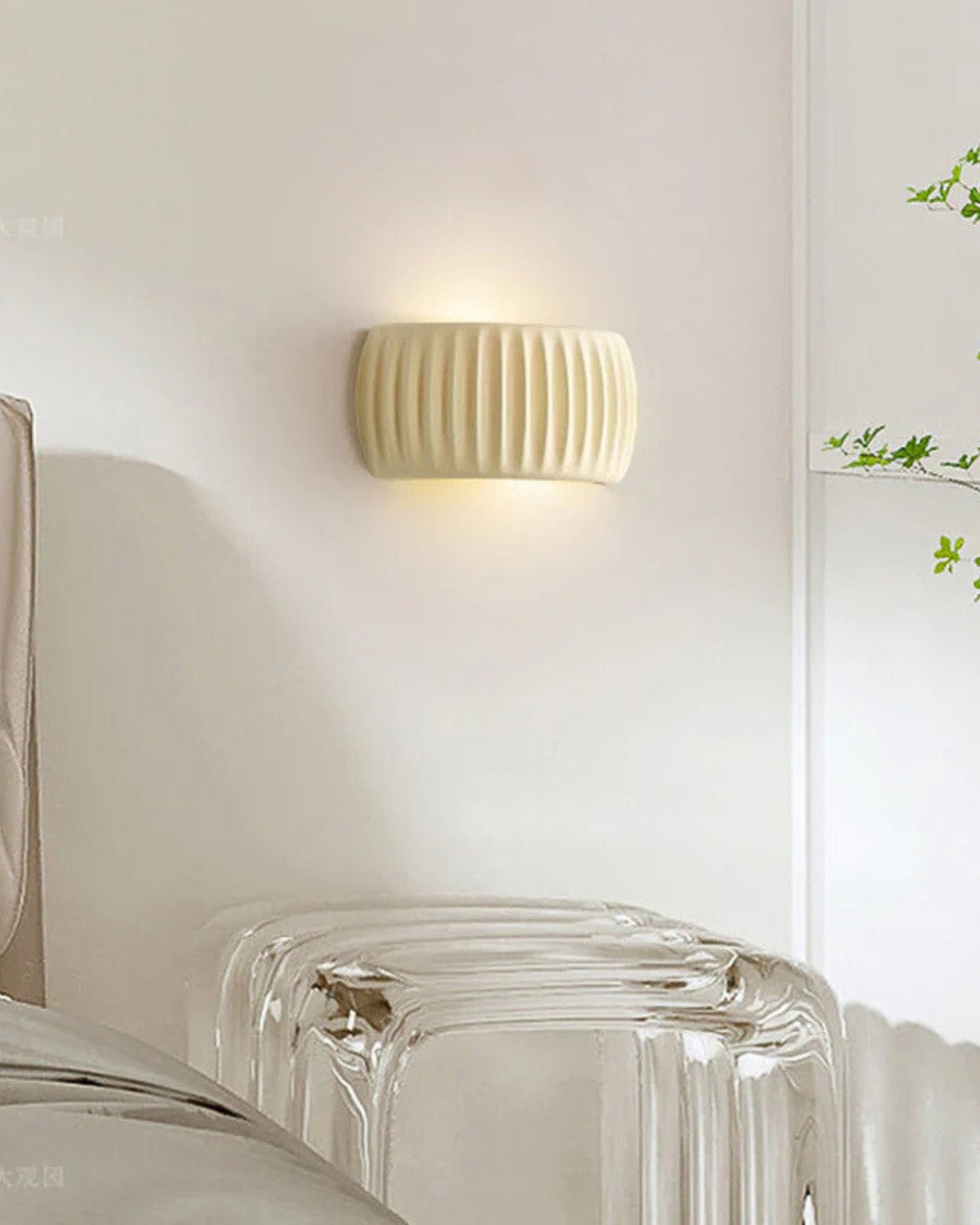 Wandlamp met Golvende Textuur in Natuurlijke Aardtinten voor Sfeervolle Verlichting | Moderne Wandverlichting Ambachtelijk Design Warm Licht Omhoog en Omlaag | Sansoti