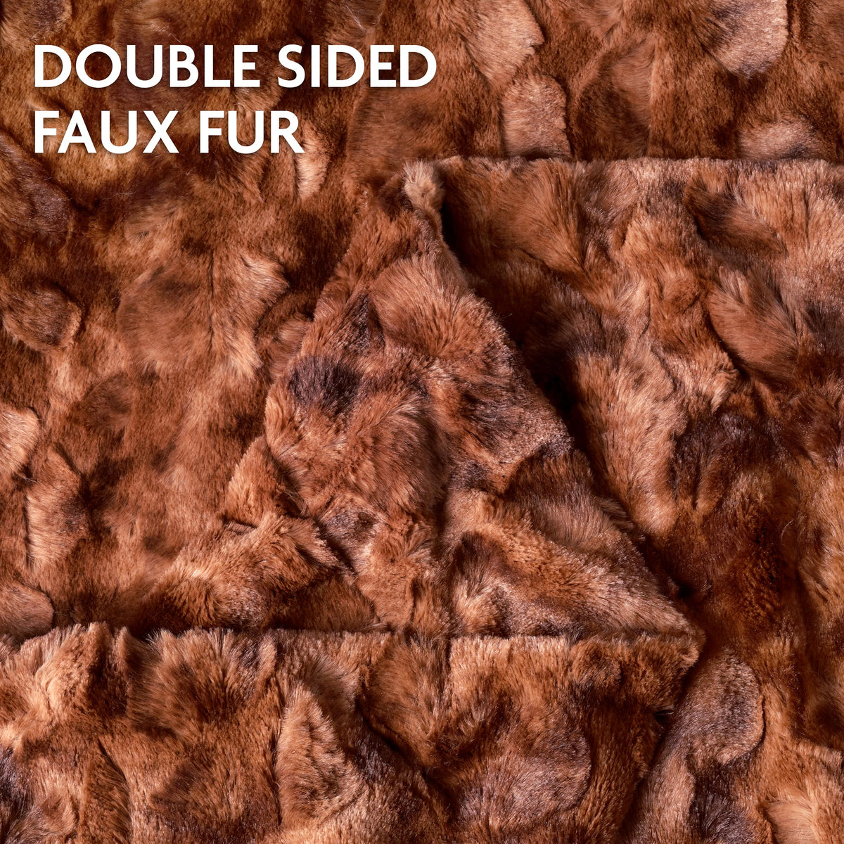 Double-Sided Throw with Wolf Design Faux Fur Luxury Fleece Living Room Bedroom Large Size Decorative | Sansoti