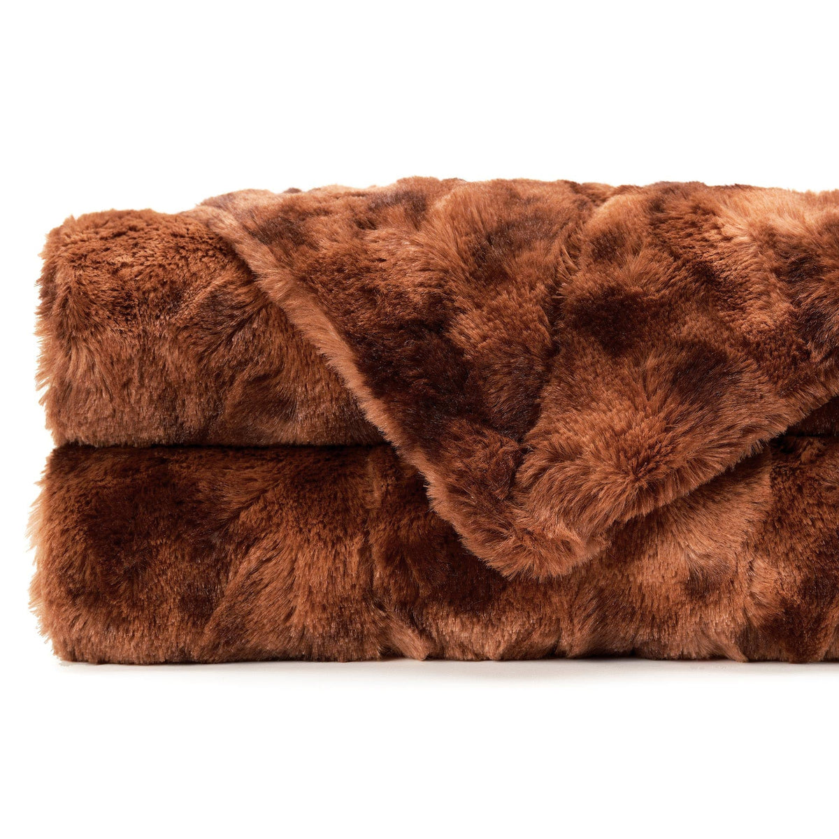Double-Sided Throw with Wolf Design Faux Fur Luxury Fleece Living Room Bedroom Large Size Decorative | Sansoti