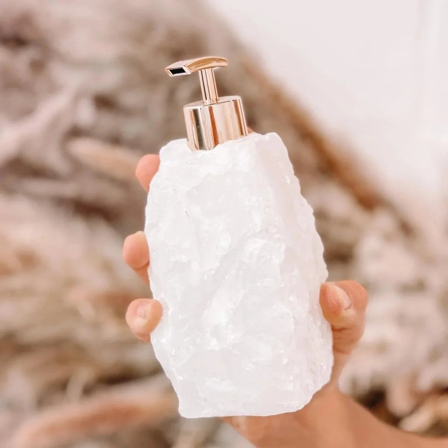 Kristallen Zeepdispenser Natuursteen Luxe Badkameraccessoire Premium 25-35ml | Sansoti