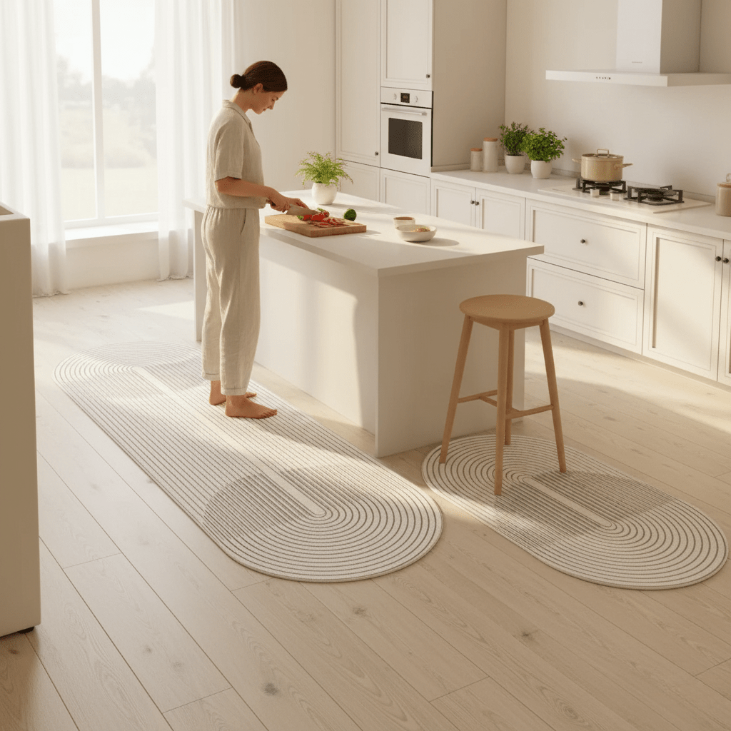 Keukenmat Antislip Extra Comfort voor Lange Staan PU-Schuim 40x60 50x80 40x120 50x120 50x160 cm Wasbaar Design Modern Vloerbescherming | Sansoti