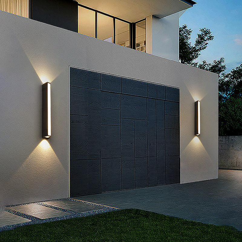 LED Buitenwandlamp Waterdicht Zwart Modern Design Terrasverlichting Tuinlamp 12W-24W Gevellamp Buitenverlichting | Sansoti