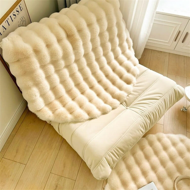 Rond Vloerkleed Imitatiebont Antislip Zacht Hoogpolig Kleed Woonkamer Slaapkamer Kinderkamer Vloermat | Sansoti