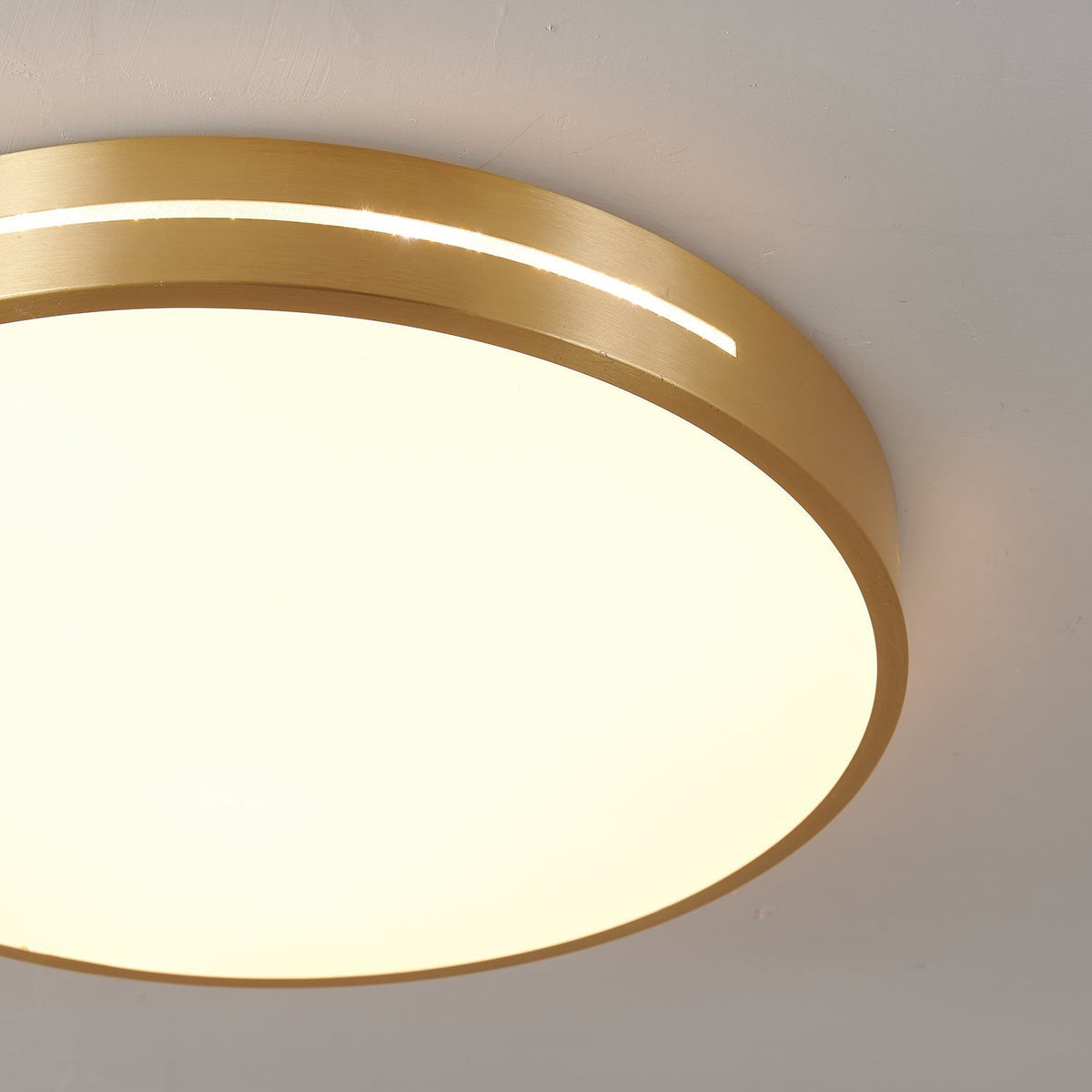 Minimalistische Plafondlamp Messing LED Rond Vierkant Strak Design Moderne Plafondverlichting Woonkamer | Sansoti
