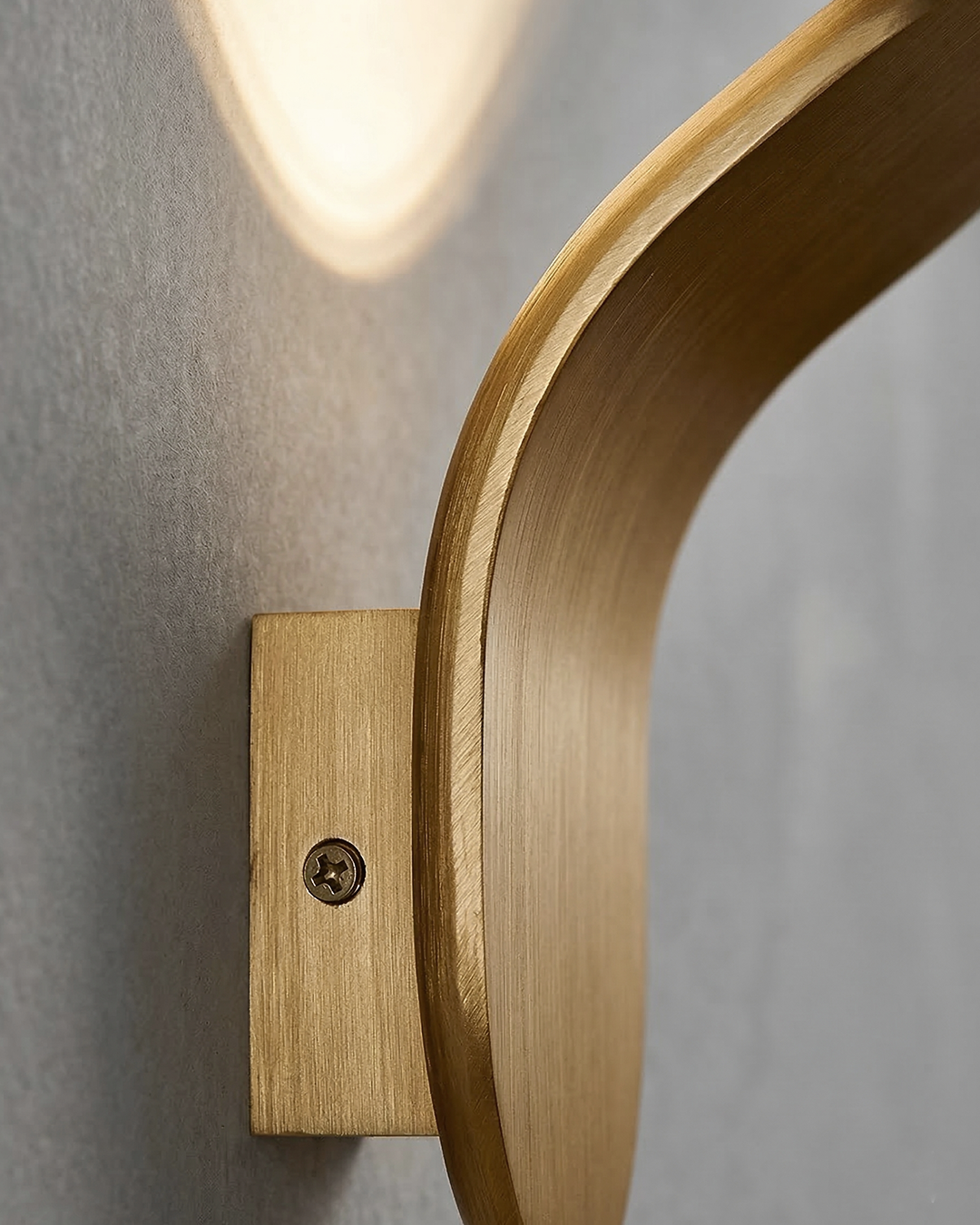 Gebogen Wandlamp Modern Minimalistisch Design Geborstelde Afwerking Diffuus Licht Decoratieve Wandverlichting voor Gang Slaapkamer Woonkamer | Sansoti