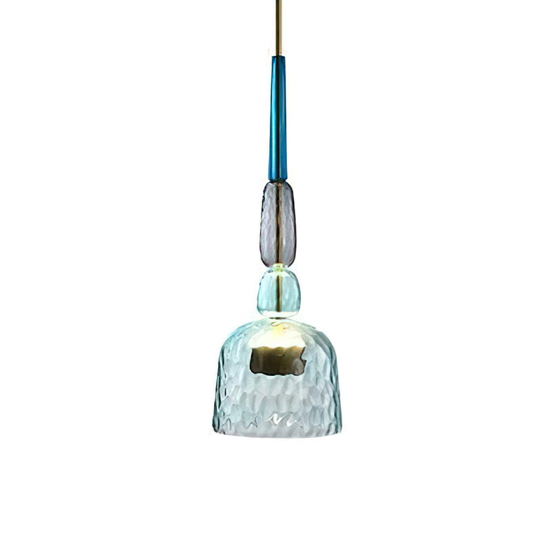 Glazen Hanglamp met Gekleurde Kap – Scandinavisch Verlichtingsdesign met Geïntegreerde LED – Macaron Jar Pendant Light | Sansoti