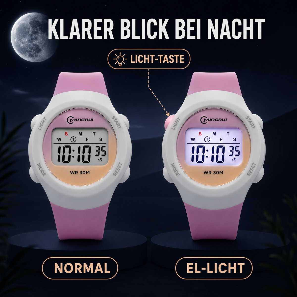 Digital Children's Watch Waterproof Sports Watch with Alarm and Stopwatch Children's Alarm Clock Wristwatch for Kids Girls Boys | Sansoti