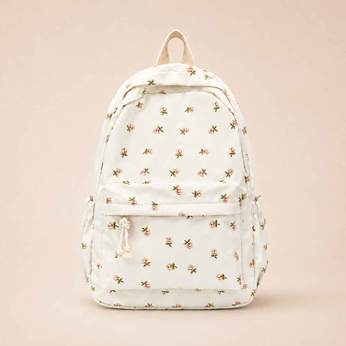 School Backpack with Floral Print Padded Shoulder Straps for Daily Use Studying Travel Laptop | Sansoti