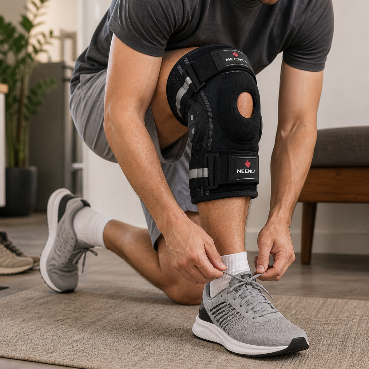 Knee Brace with Hinged Support and Adjustable Compression for Daily Stability and Movement Support | Sansoti