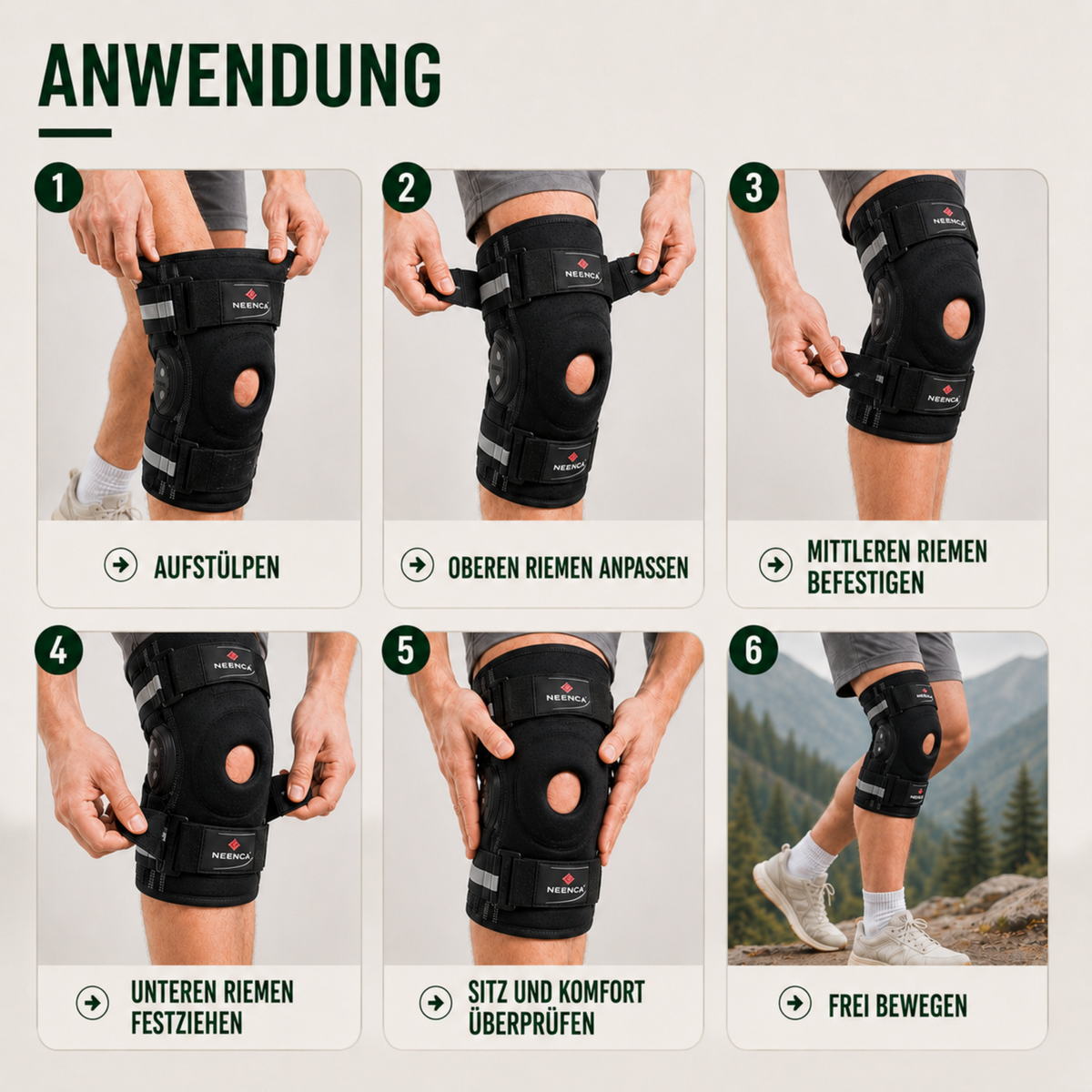 Knee Brace with Hinged Support and Adjustable Compression for Daily Stability and Movement Support | Sansoti