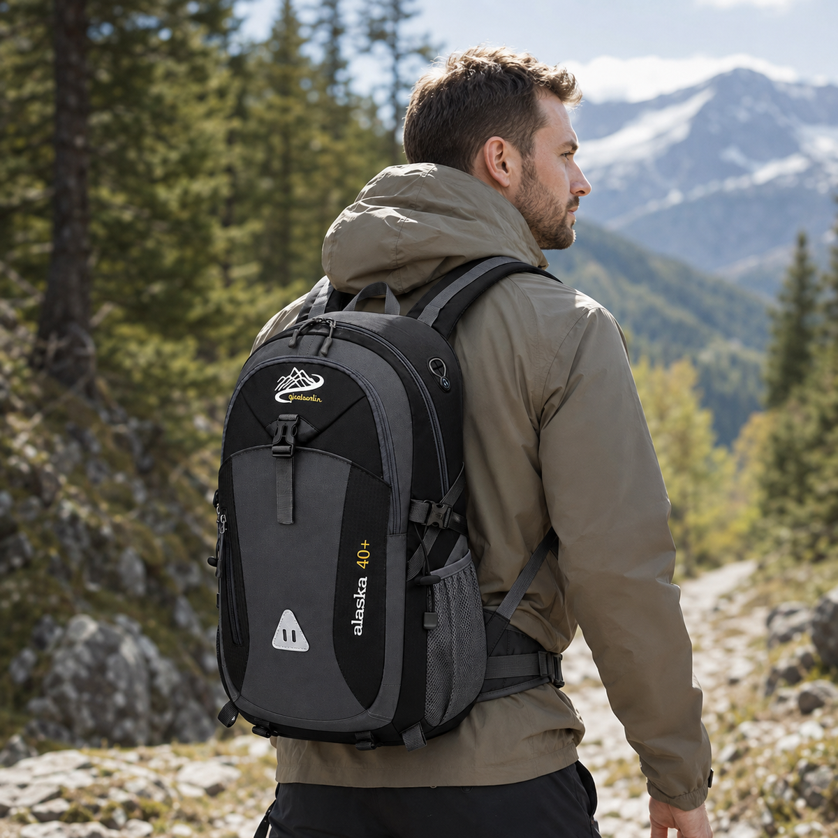 40L Hiking Backpack with Multiple Compartments Adjustable Carrying Comfort Hiking Outdoor Daily Use Backpack | Sansoti