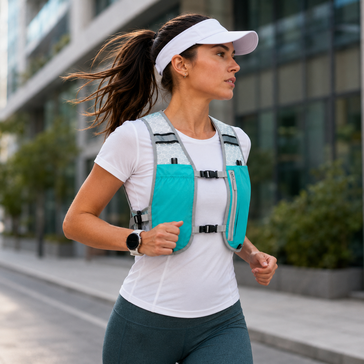 Laufweste mit 5-Liter-Hydration, ultraleicht, Trailrunning-Marathon, Laufsport, Schwarz Grau Grün | Sansoti