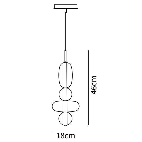 Hanglamp Gekleurd Glas Organisch Vormgegeven Retro Sfeerverlichting Woonkamer | Sansoti