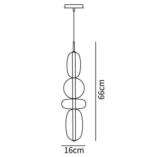 Hanglamp Gekleurd Glas Organisch Vormgegeven Retro Sfeerverlichting Woonkamer | Sansoti