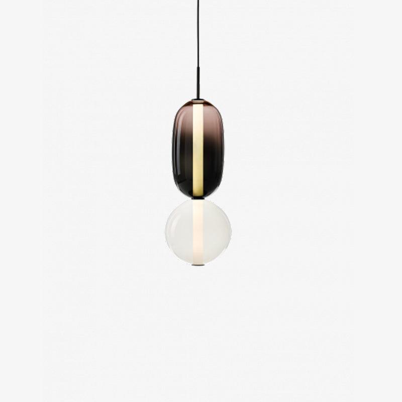 Hanglamp Gekleurd Glas Organisch Vormgegeven Retro Sfeerverlichting Woonkamer | Sansoti