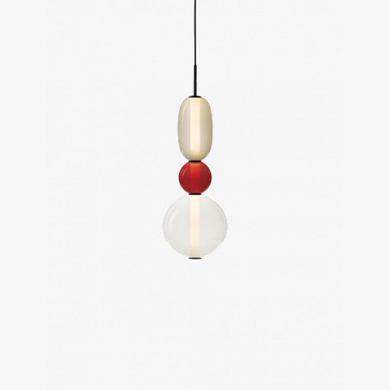 Hanglamp Gekleurd Glas Organisch Vormgegeven Retro Sfeerverlichting Woonkamer | Sansoti