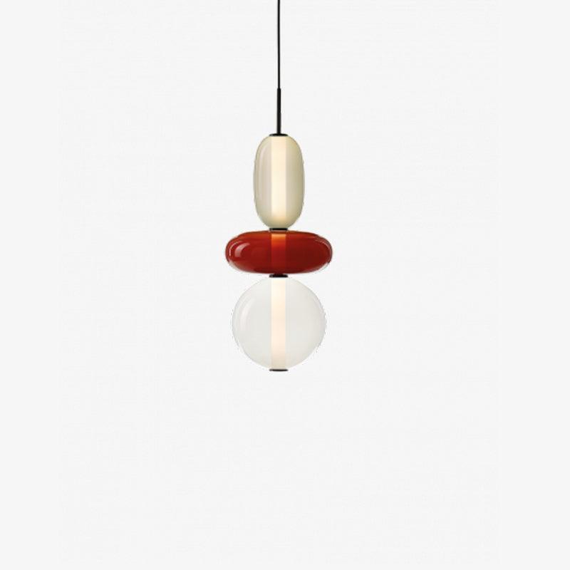 Hanglamp Gekleurd Glas Organisch Vormgegeven Retro Sfeerverlichting Woonkamer | Sansoti
