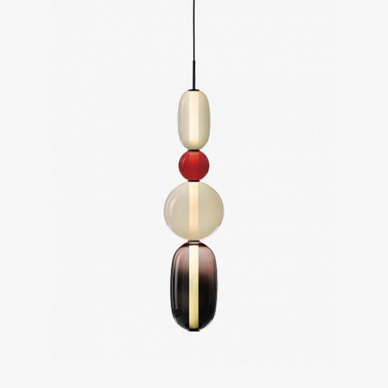 Hanglamp Gekleurd Glas Organisch Vormgegeven Retro Sfeerverlichting Woonkamer | Sansoti