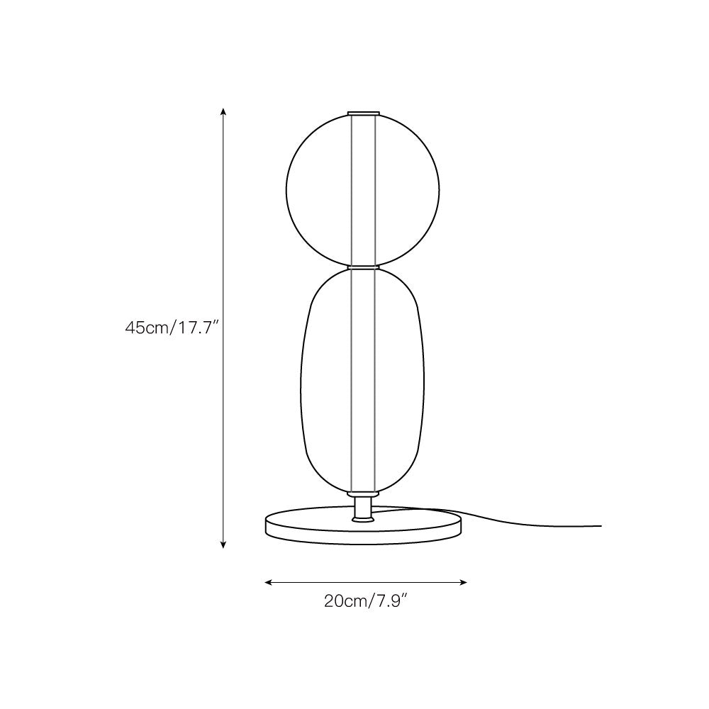 Designer Table Lamp Colored Glass Acrylic Dimmable LED Remote Control Decorative Modern Ambient Lighting Interior | Sansoti