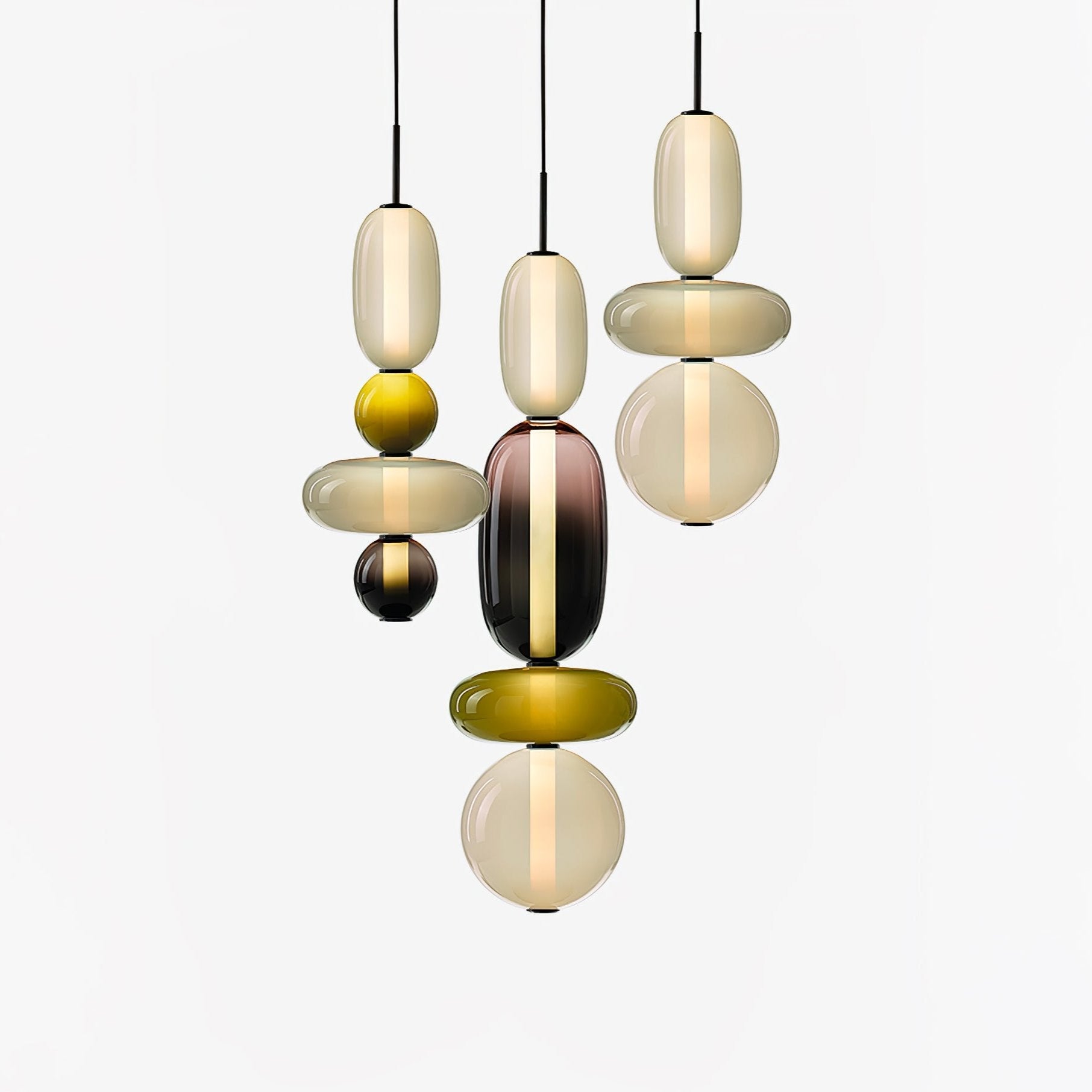 Hängelampe Farbiges Glas Acryl LED Dimmbar Metall 16-18cm 8 Modelle Wohnzimmer Esszimmer Modern | Restfield