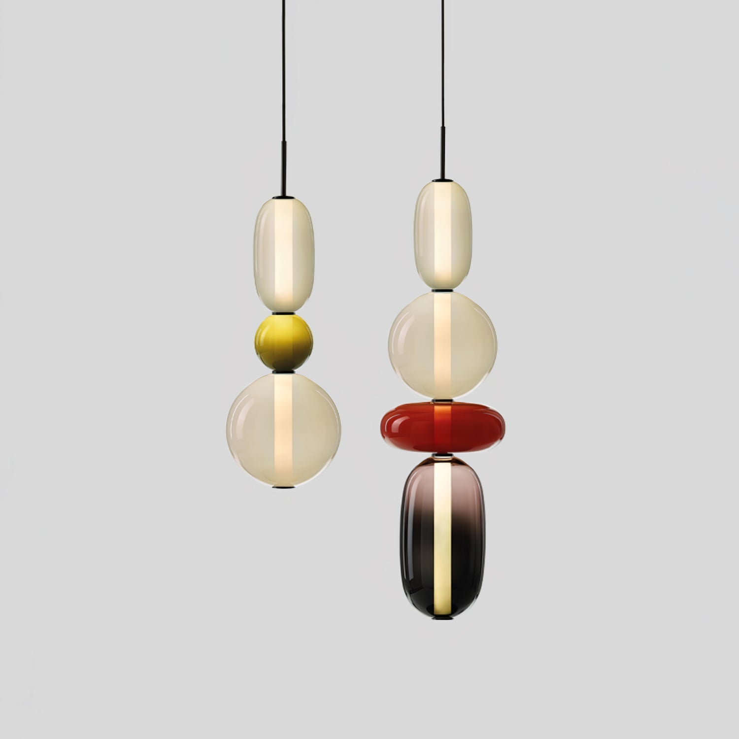 Hängelampe Farbiges Glas Acryl LED Dimmbar Metall 16-18cm 8 Modelle Wohnzimmer Esszimmer Modern | Restfield