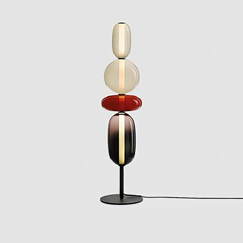 Handgeblazen Glazen Vloerlamp met Artistieke Glasclusters – Decoratief Stijlicoon met Geïntegreerde LED – Verkrijgbaar in Twee Hoogtes | Sansoti