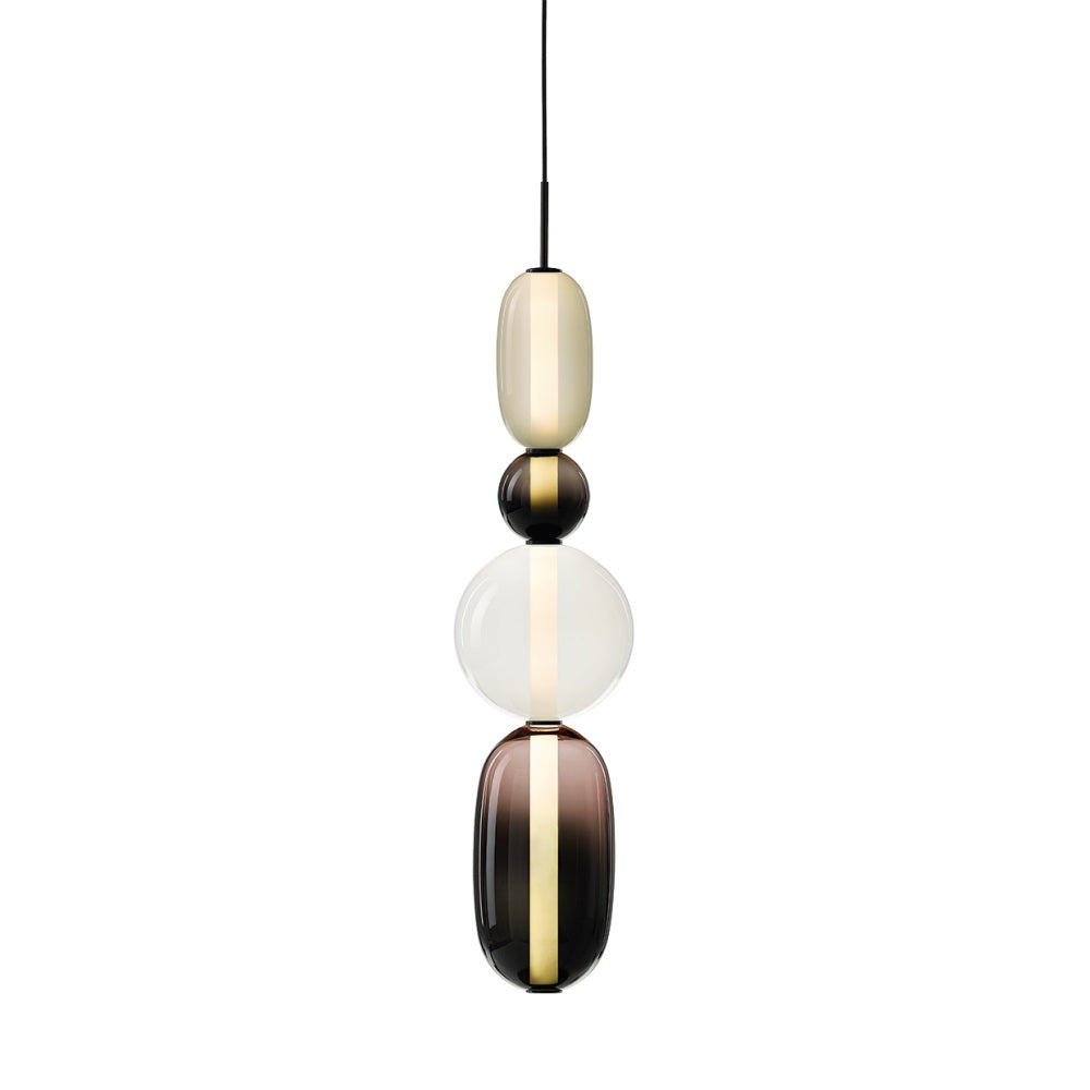 Glazen Hanglamp met Handgeblazen Kappen – Moderne Verlichting met Ambachtelijk Glaswerk | Sansoti