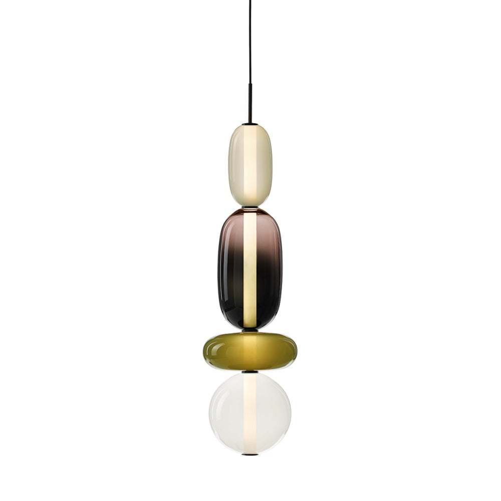 Glazen Hanglamp met Handgeblazen Kappen – Moderne Verlichting met Ambachtelijk Glaswerk | Sansoti