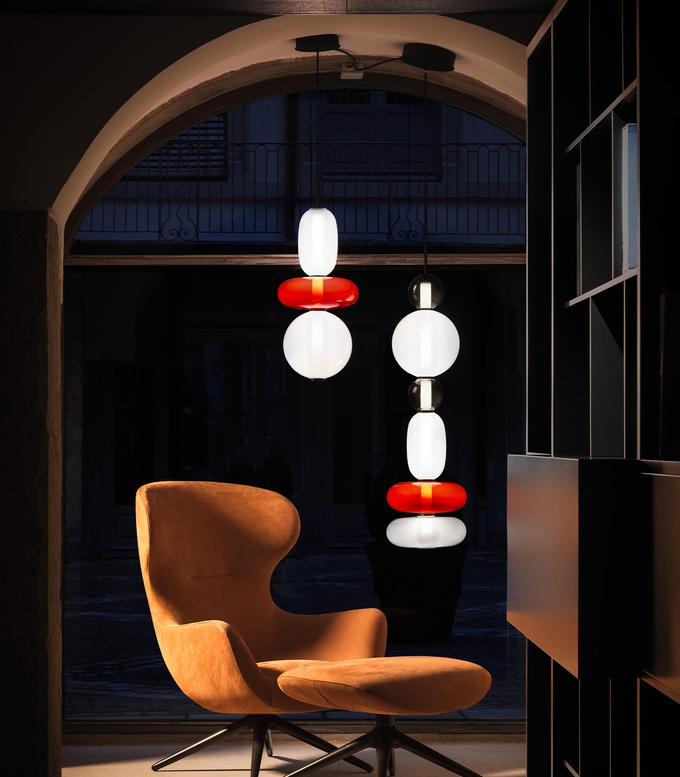 Glazen Hanglamp met Handgeblazen Kappen – Moderne Verlichting met Ambachtelijk Glaswerk | Sansoti