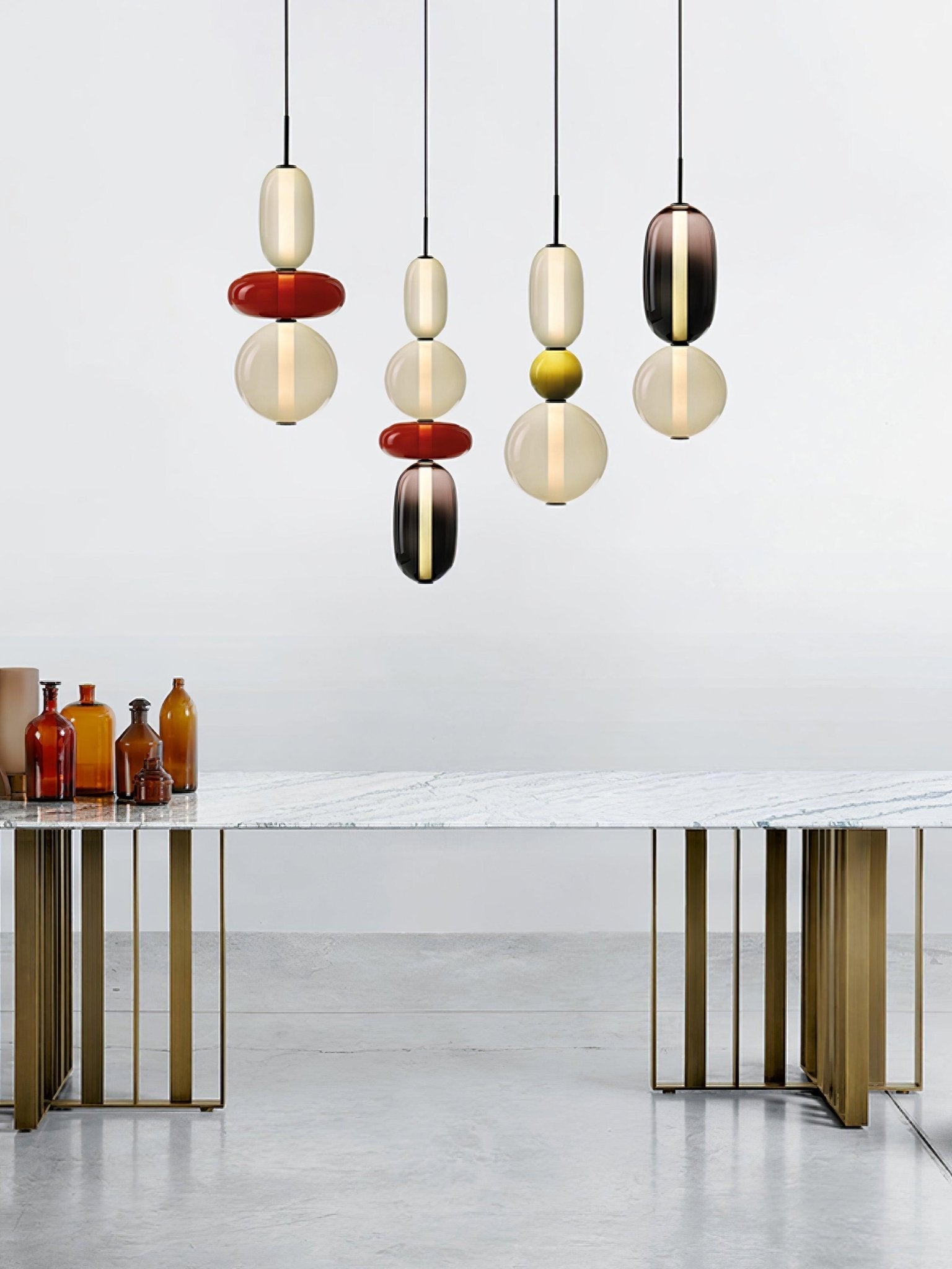 Hängelampe Farbiges Glas Acryl LED Dimmbar Metall 16-18cm 8 Modelle Wohnzimmer Esszimmer Modern | Restfield