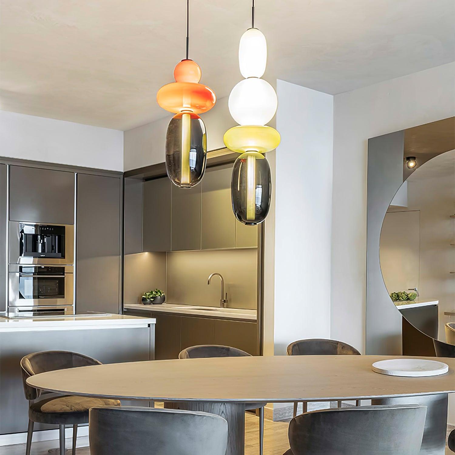 Hängelampe Farbiges Glas Acryl LED Dimmbar Metall 16-18cm 8 Modelle Wohnzimmer Esszimmer Modern | Restfield