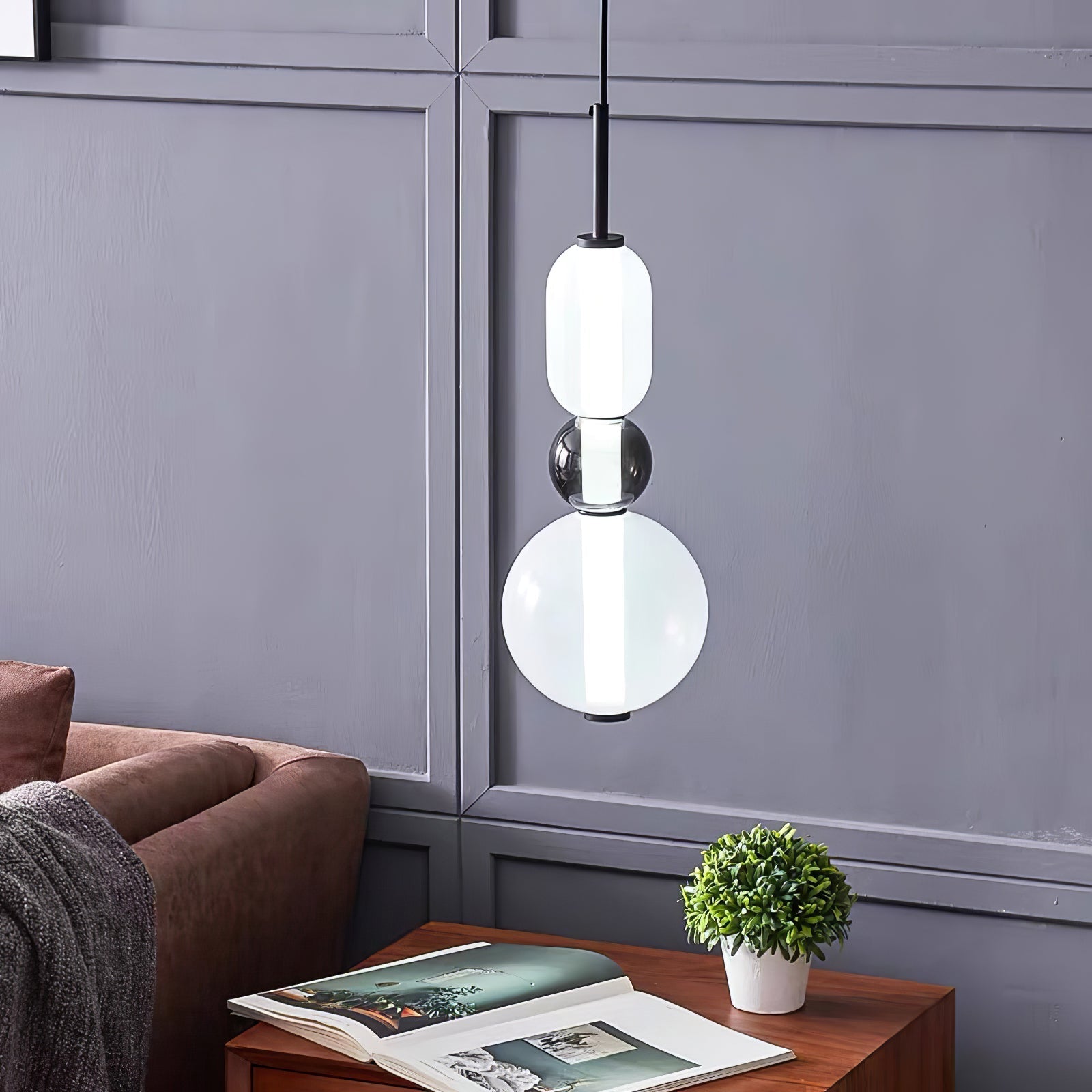Hängelampe Farbiges Glas Acryl LED Dimmbar Metall 16-18cm 8 Modelle Wohnzimmer Esszimmer Modern | Restfield