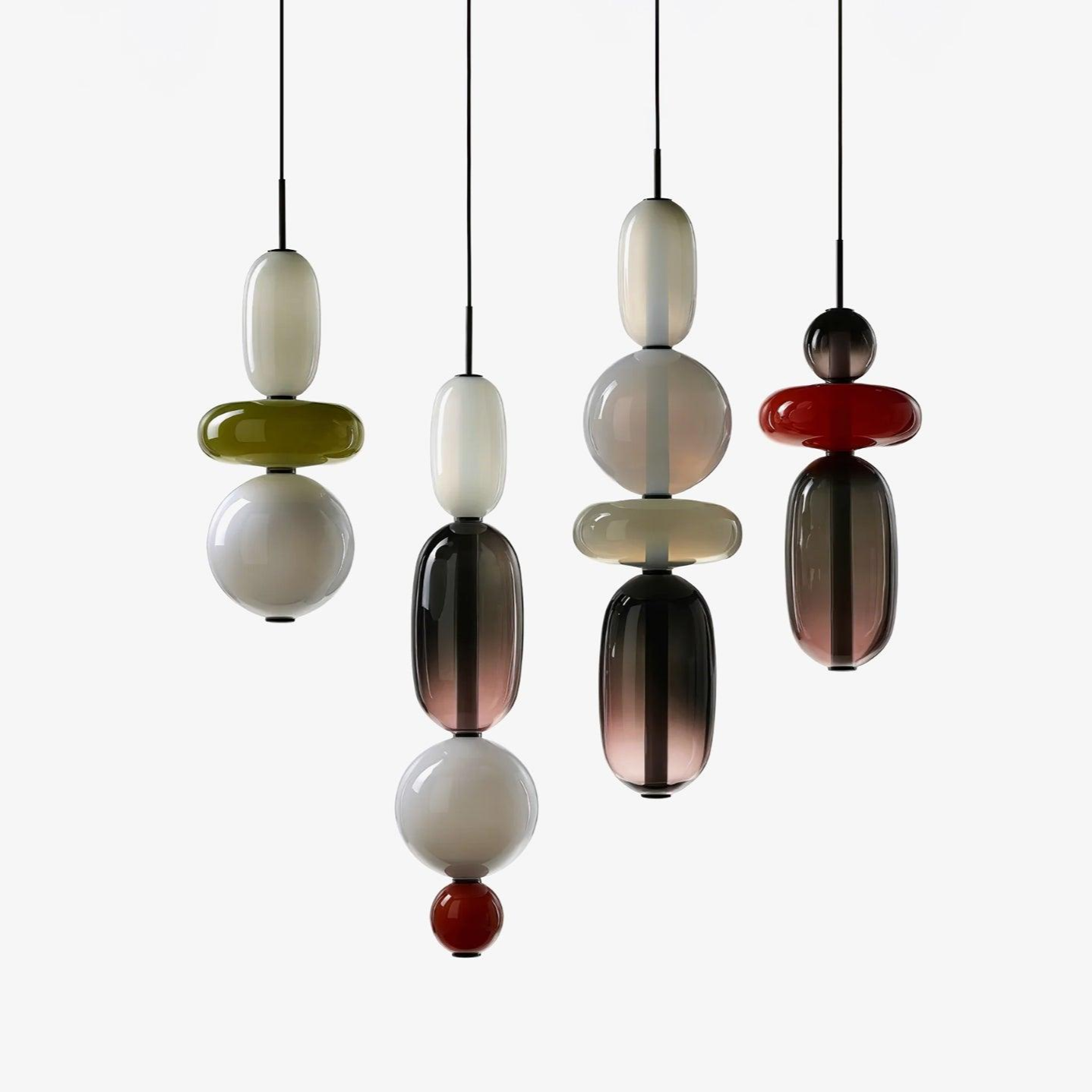 Hängelampe Farbiges Glas Acryl LED Dimmbar Metall 16-18cm 8 Modelle Wohnzimmer Esszimmer Modern | Restfield