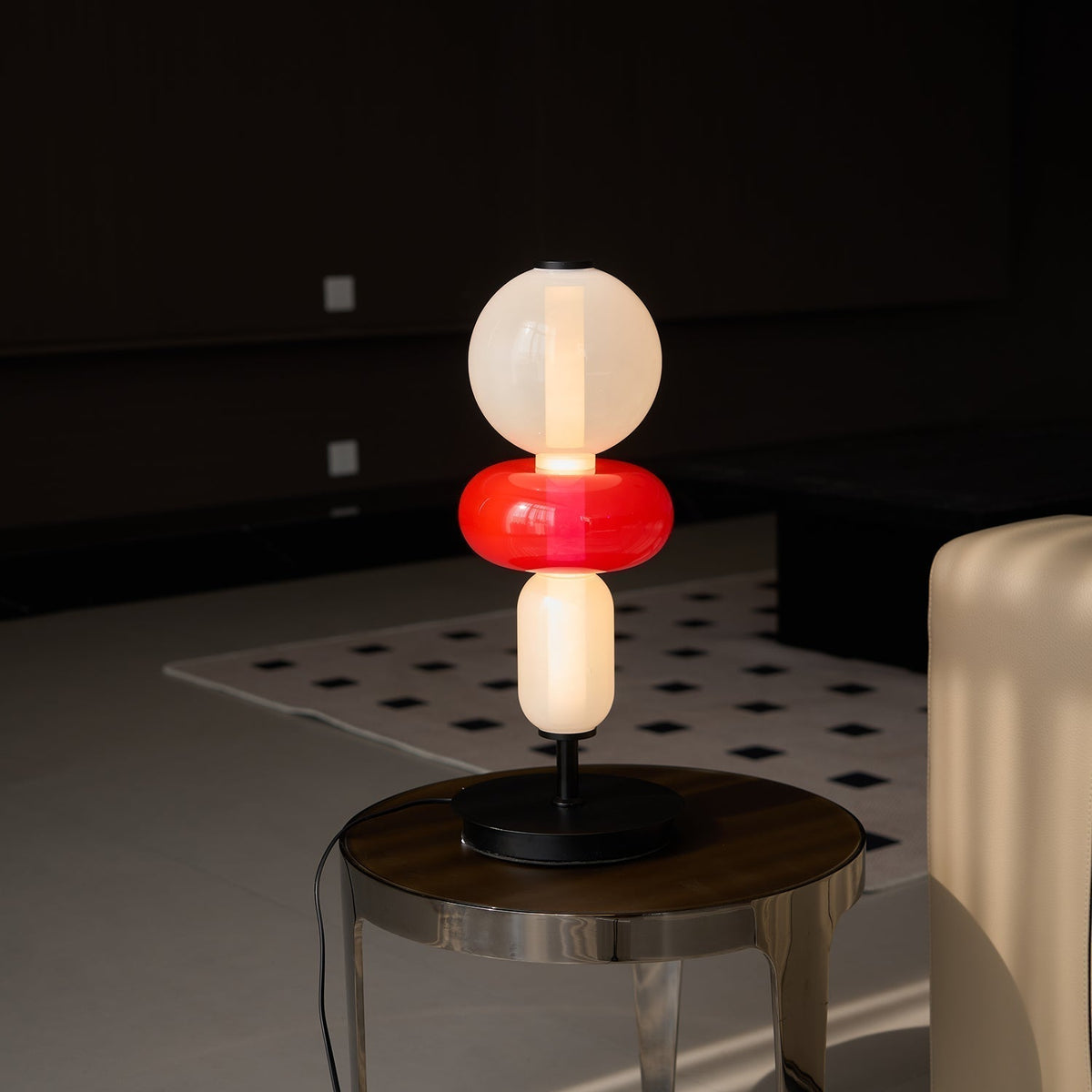 Designer Table Lamp Colored Glass Acrylic Dimmable LED Remote Control Decorative Modern Ambient Lighting Interior | Sansoti