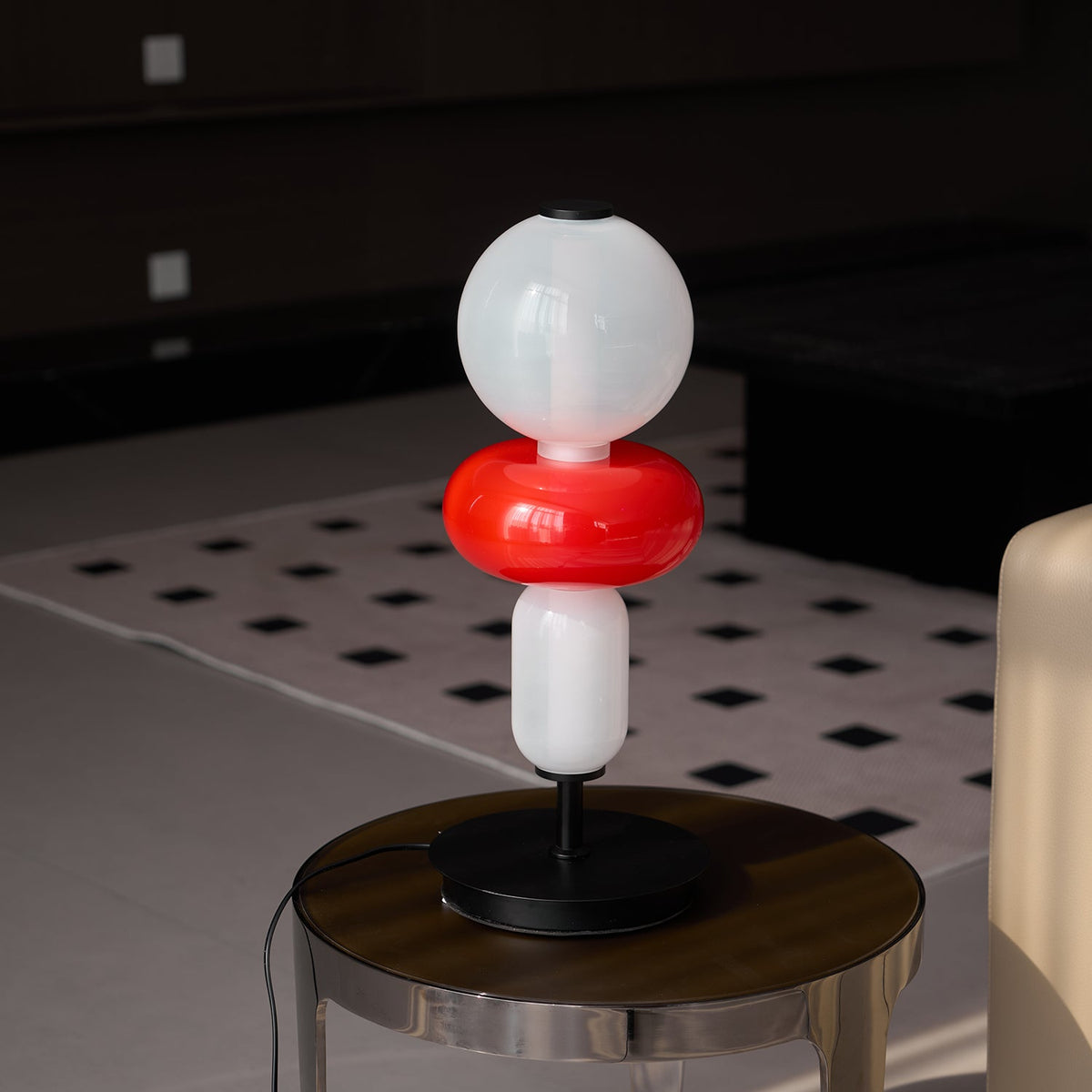 Designer Table Lamp Colored Glass Acrylic Dimmable LED Remote Control Decorative Modern Ambient Lighting Interior | Sansoti