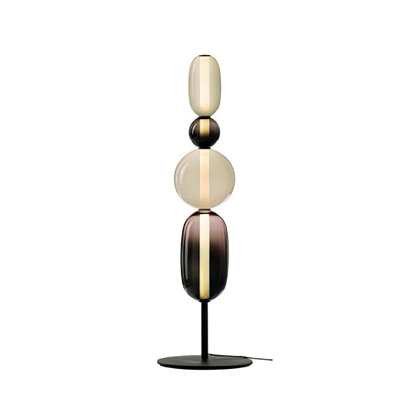 Handgeblazen Glazen Vloerlamp met Artistieke Glasclusters – Decoratief Stijlicoon met Geïntegreerde LED – Verkrijgbaar in Twee Hoogtes | Sansoti
