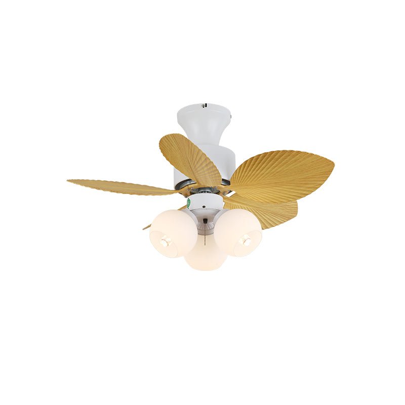 Plafondventilator met gekleurd glaslicht – Ø76cm dimbaar – 6 snelheden incl. afstandsbediening – stille motor – modern design voor woonkamer slaapkamer | Sansoti
