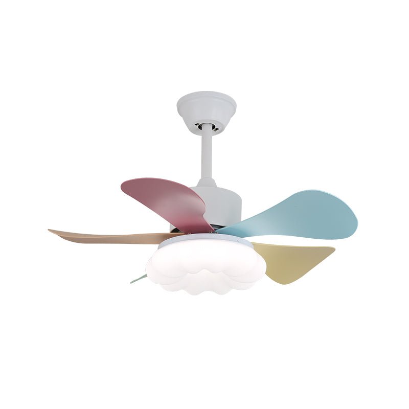 Plafondventilator met gekleurd glaslicht – Ø76cm dimbaar – 6 snelheden incl. afstandsbediening – stille motor – modern design voor woonkamer slaapkamer | Sansoti